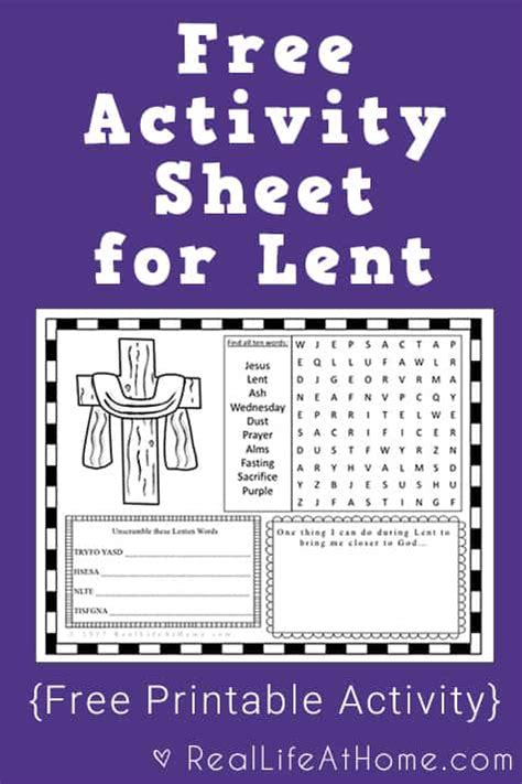 Printable Lent Activities